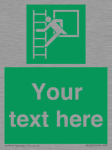 Custom Emergency Escape Ladder Sign